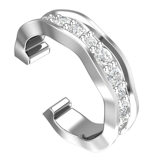 Серьги серебряные 0201530-00775 | Каффы серьги купить по выгодной цене в ювелирном магазине ⭐️ «Золотая Подкова»