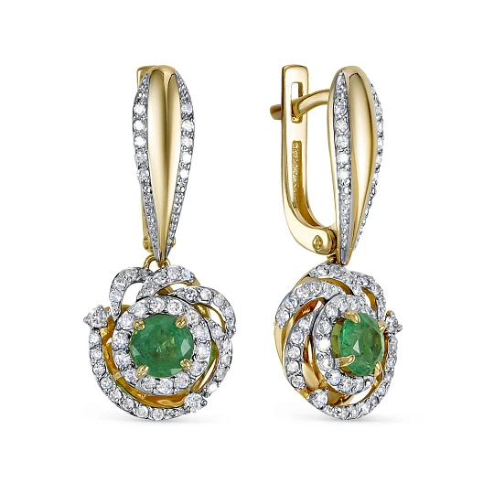 Серьги из золота с бриллиантами