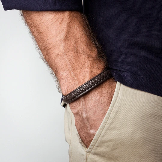 Браслет стальной AS-BR005-br | Стальные браслеты купить по выгодной цене в ювелирном магазине ⭐️ «Золотая Подкова»