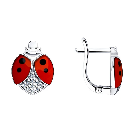 Серьги серебряные 94023594 | Ювелирные изделия От «соколов» купить по выгодной цене в ювелирном магазине ⭐️ «Золотая Подкова»