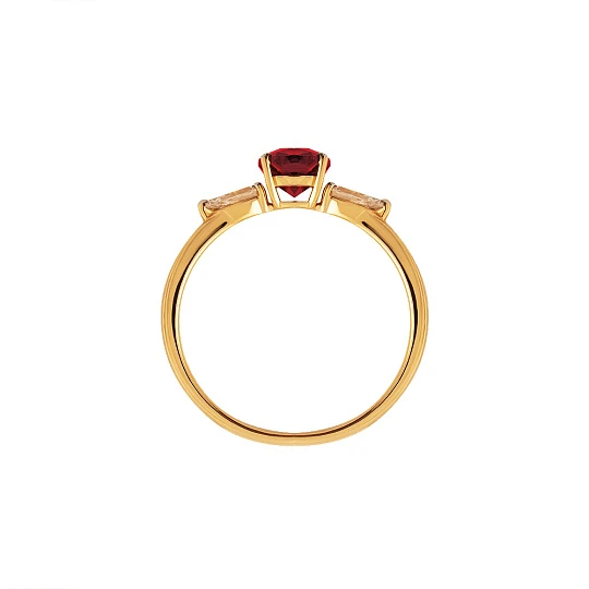 Кольцо золотое 920479Бр.Гранат | Кольца с гранатом купить по выгодной цене в ювелирном магазине ⭐️ «Золотая Подкова»