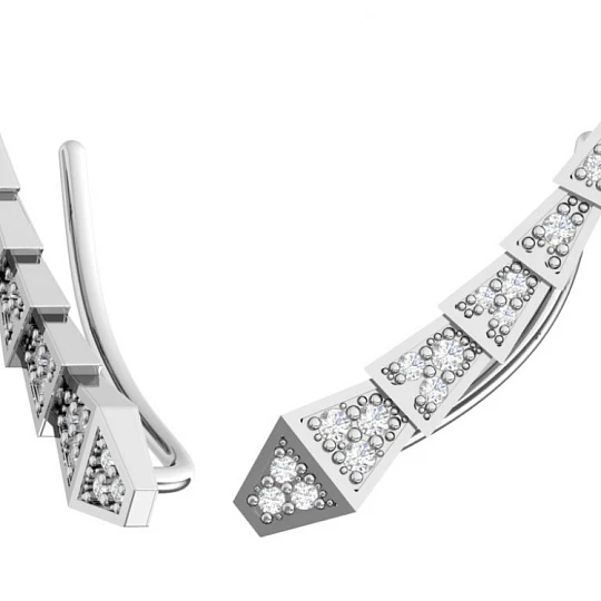 Серьги серебряные 2101538-00775 | Зажимы серьги купить по выгодной цене в ювелирном магазине ⭐️ «Золотая Подкова»