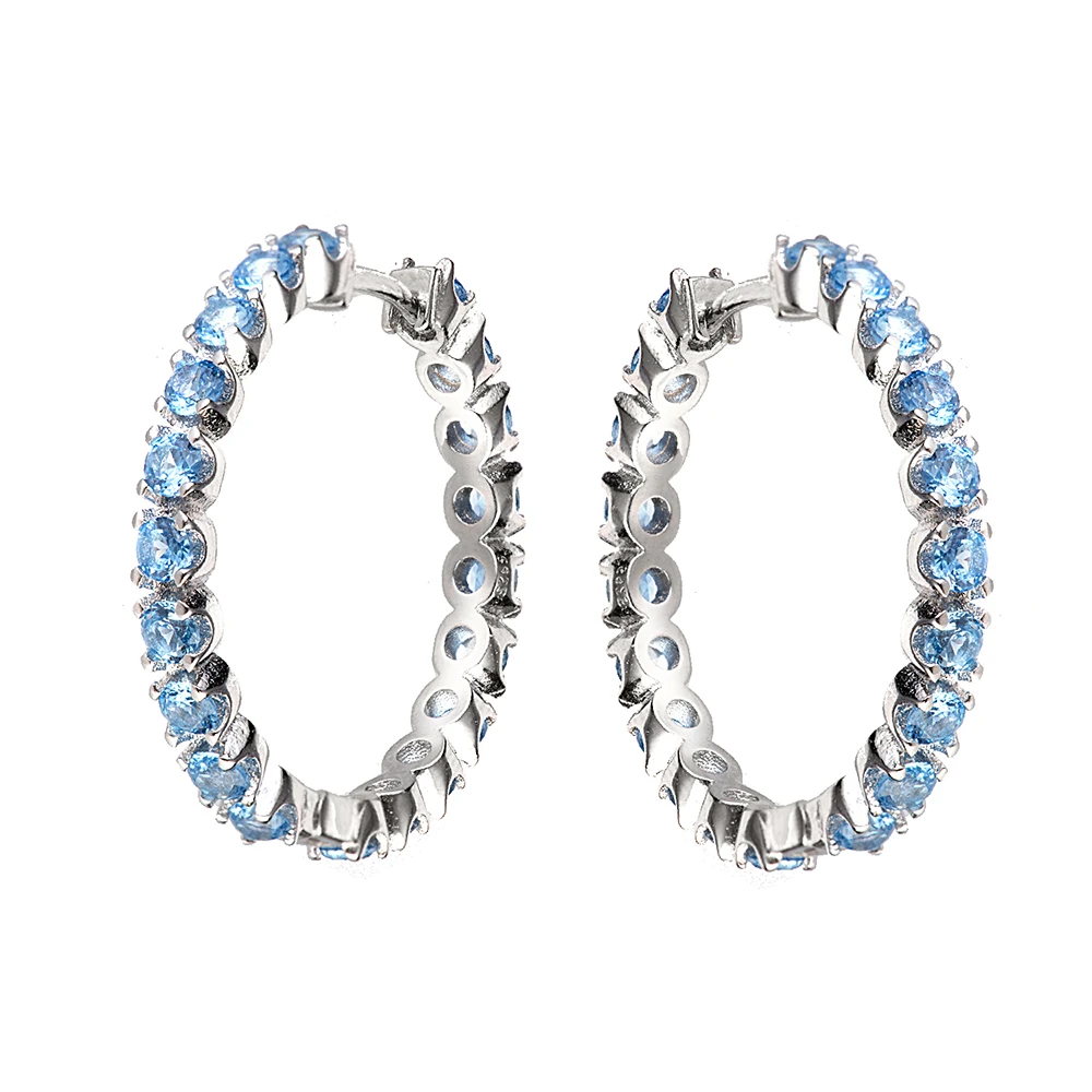 Серьги серебряные K2-AW-10123-bl | Серебряные серьги купить по выгодной цене в ювелирном магазине ⭐️ «Золотая Подкова»