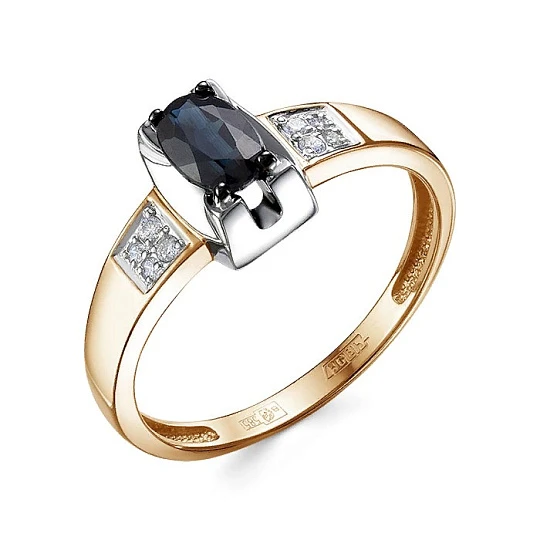 Кольцо золотое К1748-122 | Кольца с сапфиром купить по выгодной цене в ювелирном магазине ⭐️ «Золотая Подкова»