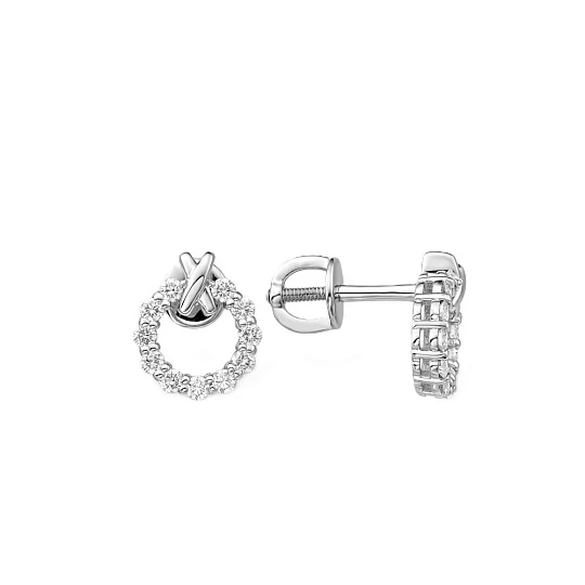 Серьги золотые С33121161 | Пусеты винтовые серьги купить по выгодной цене в ювелирном магазине ⭐️ «Золотая Подкова»