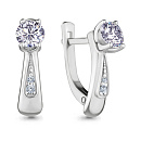 Серьги серебряные 43549 | Серьги серебряные 43549 купить по цене 4324 руб. в ювелирном магазине ⭐️ «Золотая Подкова»