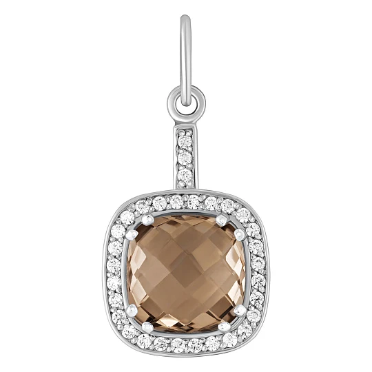 Подвеска серебряная 85146с Р. | Подвески и кулоны с раухтопазом купить по выгодной цене в ювелирном магазине ⭐️ «Золотая Подкова» Подвеска серебряная 85146с Р. | Подвески и кулоны с раухтопазом купить по выгодной цене в ювелирном магазине ⭐️ «Золотая Подкова»