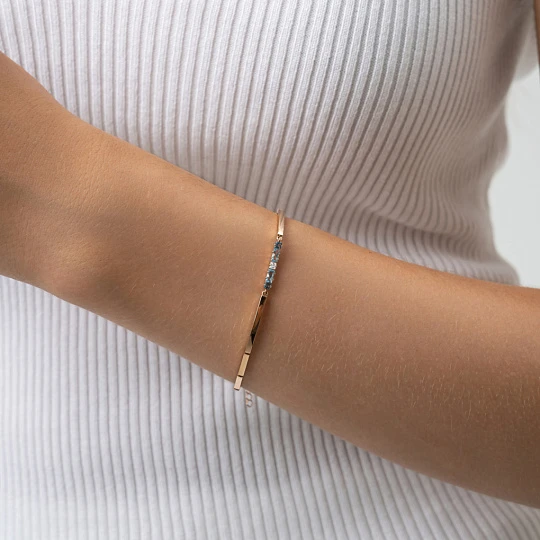 Браслет золотой Т143101176 | Браслеты с фианитом купить по выгодной цене в ювелирном магазине ⭐️ «Золотая Подкова»