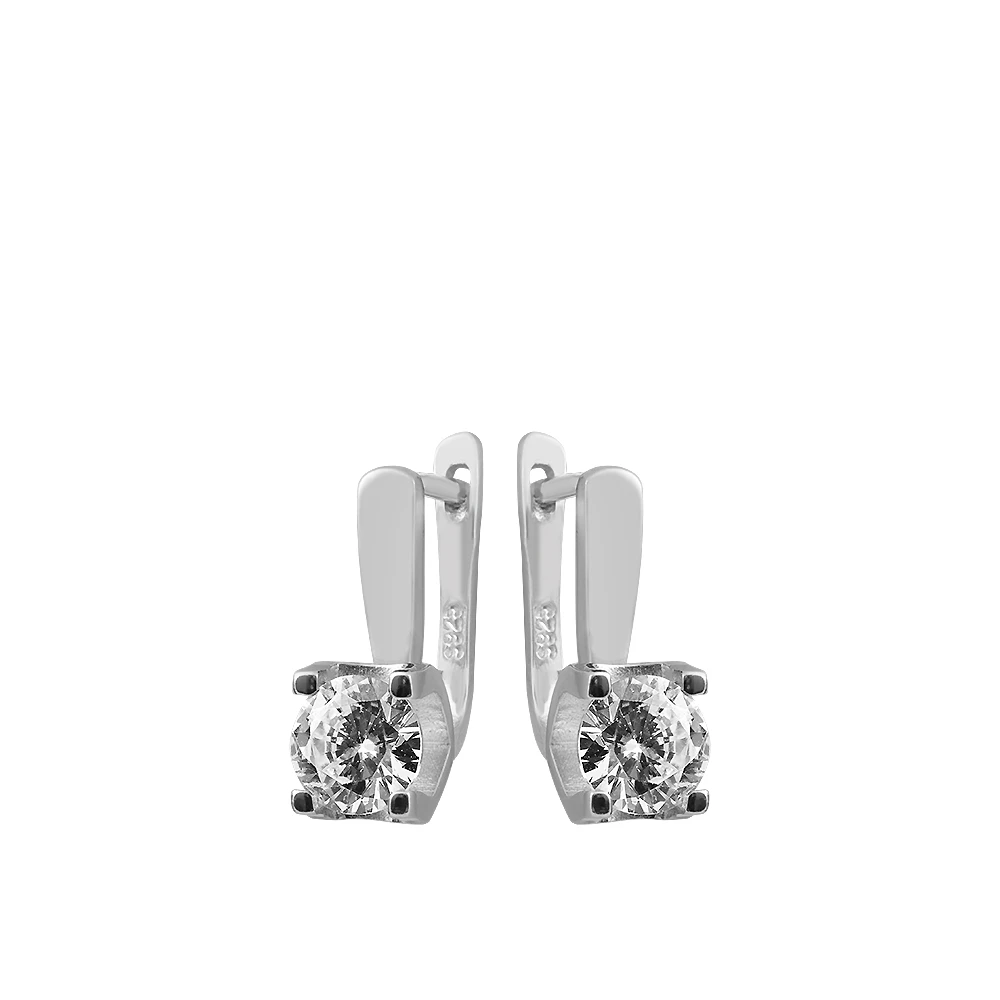 Серьги серебряные SET6976E | Серьги купить по доступной цене в ювелирном магазине «Золотая Подкова»