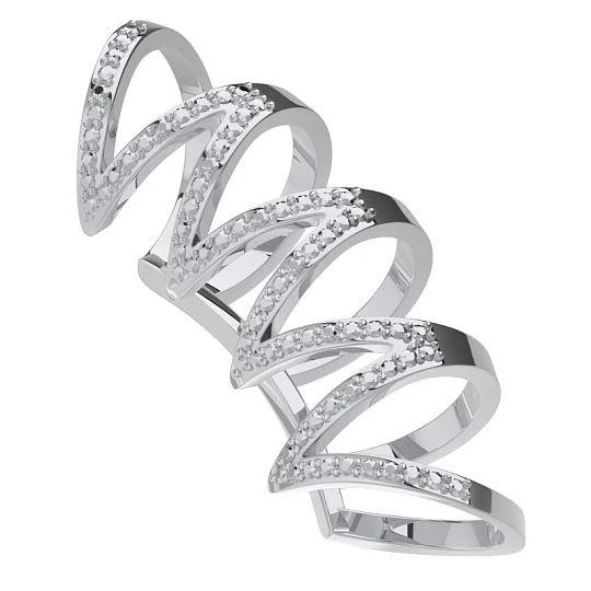 Серьги серебряные 0201579-00245 | Каффы серьги купить по выгодной цене в ювелирном магазине ⭐️ «Золотая Подкова»