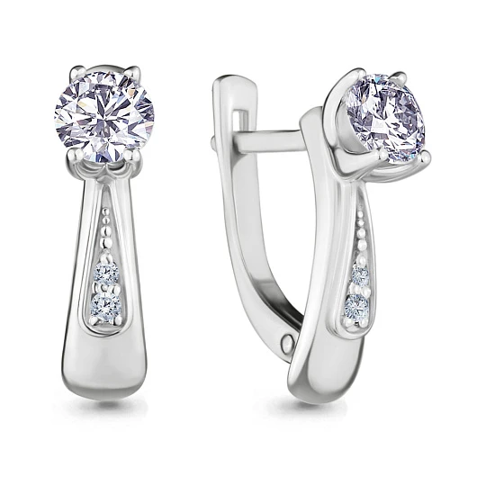 Серьги серебряные 43549 | Ювелирные изделия Серебряные купить по выгодной цене в ювелирном магазине ⭐️ «Золотая Подкова»