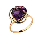 Кольцо золотое 10360902 Аметист | Кольцо золотое 10360902 Аметист купить по цене 76706 руб. в ювелирном магазине ⭐️ «Золотая Подкова»