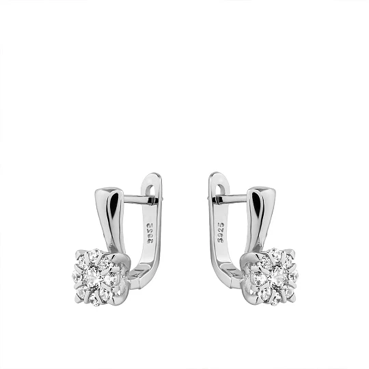 Серьги серебряные CAS3899E | Женские серебряные серьги купить по выгодной цене в ювелирном магазине ⭐️ «Золотая Подкова»