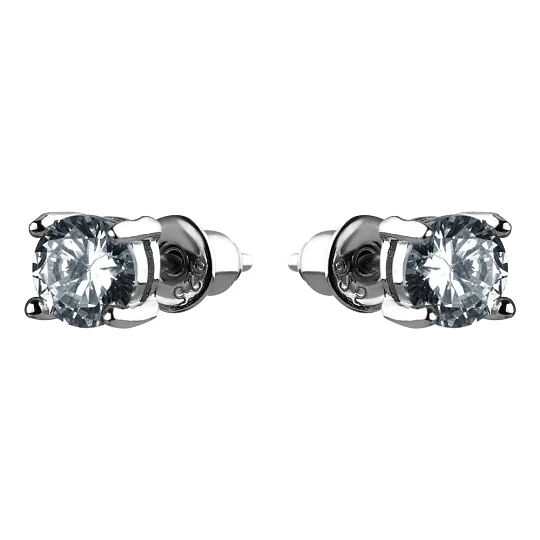 Серьги серебряные G1-SH-10363-7mm | Пусеты гвоздики серьги купить по выгодной цене в ювелирном магазине ⭐️ «Золотая Подкова»