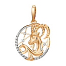 Подвеска золотая 101118-1102 "Козерог" | Подвеска золотая 101118-1102 "Козерог" купить по цене 20010 руб. в ювелирном магазине ⭐️ «Золотая Подкова»