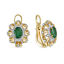 Серьги золотые 24344-301 | Серьги золотые 24344-301 купить по цене 276930 руб. в ювелирном магазине ⭐️ «Золотая Подкова»