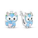 Серьги серебряные сс-00р216-1 Сова | Серьги серебряные сс-00р216-1 Сова купить по цене 3867 руб. в ювелирном магазине ⭐️ «Золотая Подкова»