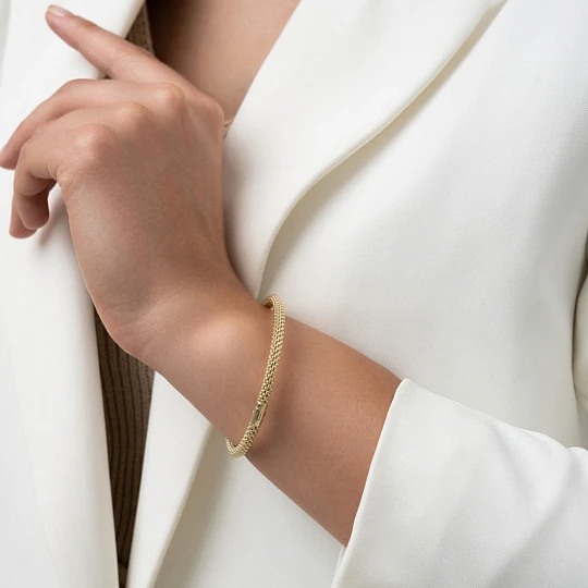 Браслет золотой 00455-60-030001-00 | Браслеты без вставок купить по выгодной цене в ювелирном магазине ⭐️ «Золотая Подкова»