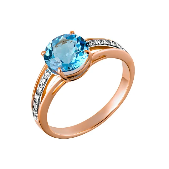 Кольцо золотое 1020301-11130-T | Кольца с фианитом купить по выгодной цене в ювелирном магазине ⭐️ «Золотая Подкова»