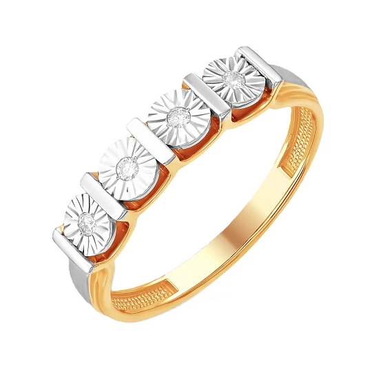 Кольцо золотое К15117486 | Кольца дорожка купить по выгодной цене в ювелирном магазине ⭐️ «Золотая Подкова»