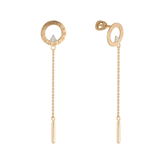 Серьги золотые 904-00222-10-00-20-01 | Пусеты винтовые серьги купить по выгодной цене в ювелирном магазине ⭐️ «Золотая Подкова»