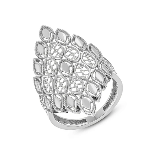 Кольцо серебряное 00161-10-090101-00 | Ювелирные изделия от бренда Золотая Подкова купить по доступной цене в ювелирной сети «Золотая Подкова»