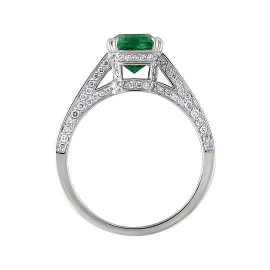 Кольцо золотое 702-00668-91-11-01-10 | Кольца с изумрудами купить по выгодной цене в ювелирном магазине ⭐️ «Золотая Подкова»