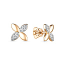 Серьги золотые 25141-100 | Серьги золотые 25141-100 купить по цене 73700 руб. в ювелирном магазине ⭐️ «Золотая Подкова»