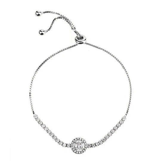 Браслет серебряный BT00010 | Браслеты с фианитом купить по выгодной цене в ювелирном магазине ⭐️ «Золотая Подкова»