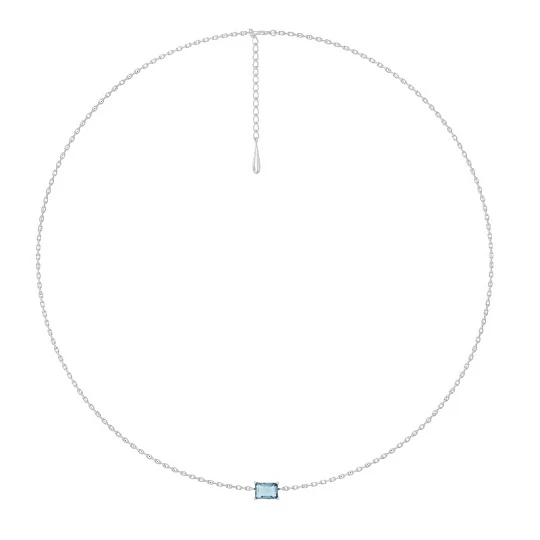 Колье серебряное 1055716-01210-35 | Колье с кварцем купить по выгодной цене в ювелирном магазине ⭐️ «Золотая Подкова»