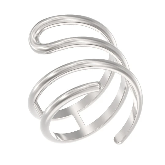 Кольцо серебряное 1052581-00000 | Кольца без вставок купить по выгодной цене в ювелирном магазине ⭐️ «Золотая Подкова»