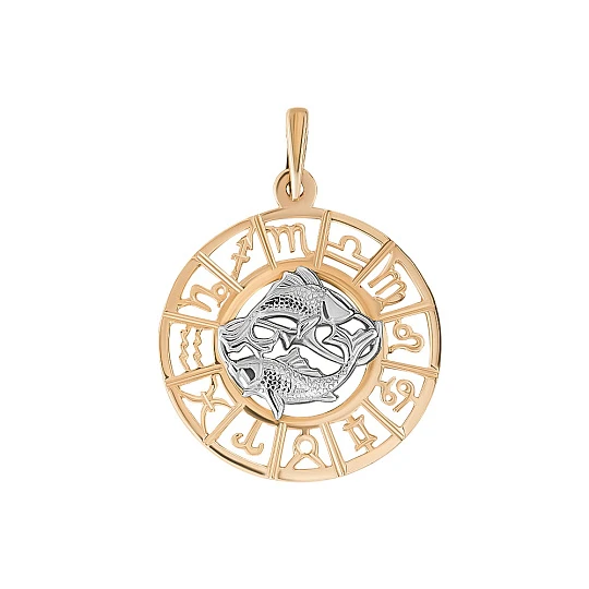 Подвеска золотая 817-08408-10-00-00-12 Рыбы | Ювелирные изделия в сети Золотая Подкова