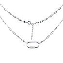 Колье серебряное N61420401-Rd | Колье серебряное N61420401-Rd купить по цене 3438 руб. в ювелирном магазине ⭐️ «Золотая Подкова»