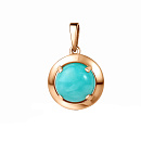 Подвеска золотая 30791732 Бирюза | Подвеска золотая 30791732 Бирюза купить по цене 27761 руб. в ювелирном магазине ⭐️ «Золотая Подкова»