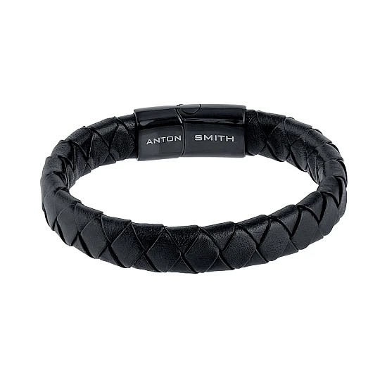 Браслет стальной AS-BR142-bk | Мужские браслеты купить по выгодной цене в ювелирном магазине ⭐️ «Золотая Подкова»