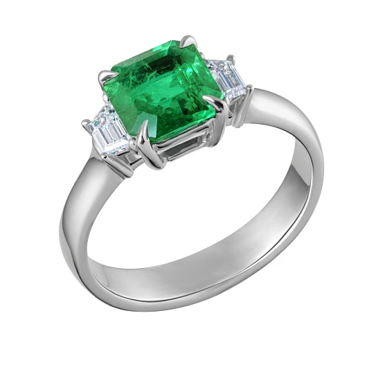 Кольцо золотое 702-00683-91-41-01-10 | Кольца с изумрудами купить по выгодной цене в ювелирном магазине ⭐️ «Золотая Подкова»