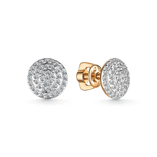 Серьги золотые 24866-100 | Ювелирные изделия от бренда Алькор 💍 купить по доступной цене в ювелирной сети «Золотая Подкова»