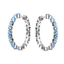 Серьги серебряные K2-AW-10123-bl | Серьги серебряные K2-AW-10123-bl купить по цене 4343 руб. в ювелирном магазине ⭐️ «Золотая Подкова»