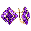 Серьги золотые 20361536 Аметист | Серьги золотые 20361536 Аметист купить по цене 109057 руб. в ювелирном магазине ⭐️ «Золотая Подкова»