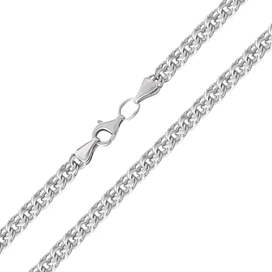 Цепь серебряная 3001R080P55 | Ювелирные изделия в сети Золотая Подкова