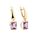 Серьги золотые 20333 Аметист | Серьги золотые 20333 Аметист купить по цене 135090 руб. в ювелирном магазине ⭐️ «Золотая Подкова»