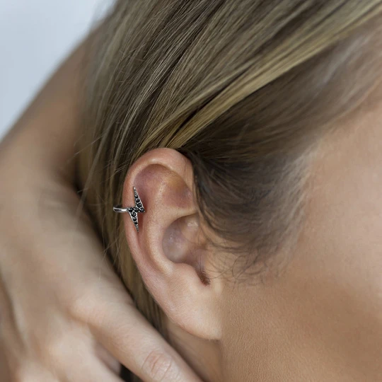 Серьги серебряные 0201628-00205 | Каффы серьги купить по выгодной цене в ювелирном магазине ⭐️ «Золотая Подкова»