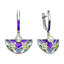 Серьги серебряные 12-865-1501 | Серьги серебряные 12-865-1501 купить по цене 11686 руб. в ювелирном магазине ⭐️ «Золотая Подкова»