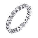 Кольцо серебряное CZ-R00684-X-W-X-X-W | Кольцо серебряное CZ-R00684-X-W-X-X-W купить по цене 3822 руб. в ювелирном магазине ⭐️ «Золотая Подкова»