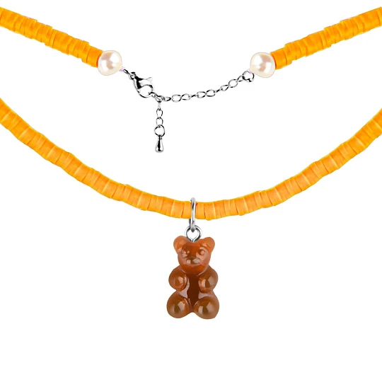 Колье стальное Ru4or-B02Nbr-Rd | Стальные колье купить по выгодной цене в ювелирном магазине ⭐️ «Золотая Подкова»