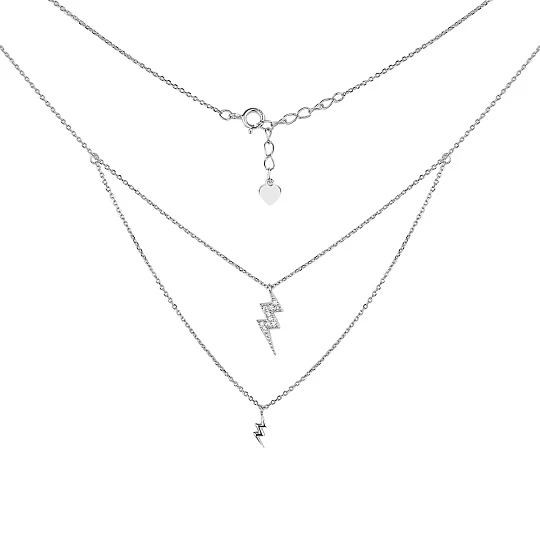 Колье серебряное C1-SH-10012 | Серебряные колье купить по выгодной цене в ювелирном магазине ⭐️ «Золотая Подкова»