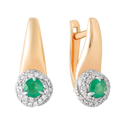 Серьги золотые 803-02321-10-11-01-00 | Серьги с изумрудами купить по выгодной цене в ювелирном магазине ⭐️ «Золотая Подкова» Серьги золотые 803-02321-10-11-01-00 | Серьги с изумрудами купить по выгодной цене в ювелирном магазине ⭐️ «Золотая Подкова»