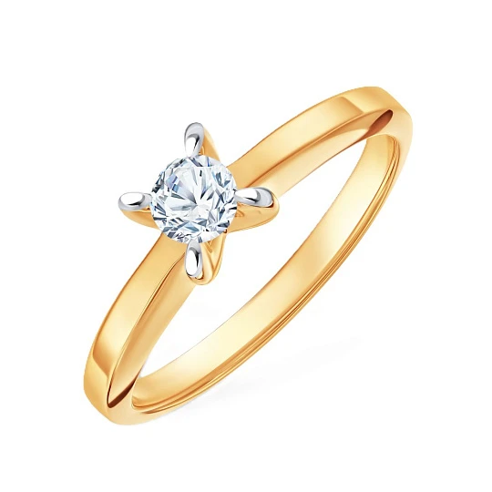 Кольцо золотое К13519616 | Ювелирные изделия Обручальные и помолвочные купить по выгодной цене в ювелирном магазине ⭐️ «Золотая Подкова»