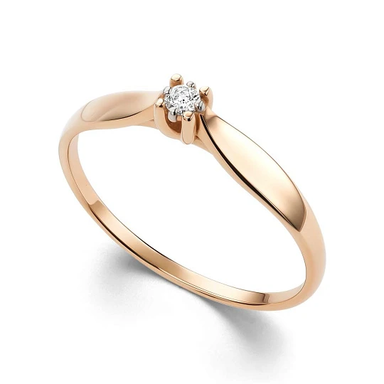 Кольцо золотое 16015-100 | Ювелирные изделия Обручальные и помолвочные купить по выгодной цене в ювелирном магазине ⭐️ «Золотая Подкова»