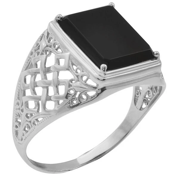 Кольцо серебряное 801-01467-01-00-12-00 | Кольца с агатами купить по выгодной цене в ювелирном магазине ⭐️ «Золотая Подкова»